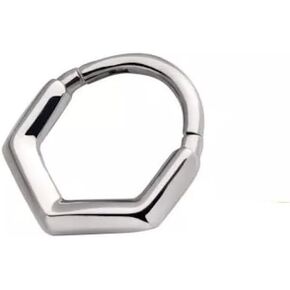 Pierced Owl 16GA 316L Stainless Steel V-Shaped Hinged Segment Clicker Ring