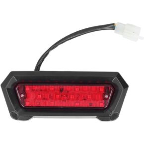 Aramox 12V Brake Light 3 Wire Plug Red Reflective Lens Motorcycle Brake Stop Running Rear Lamp Taillight Replacement for 50cc to 125cc Chinese ATVs Quads Kart