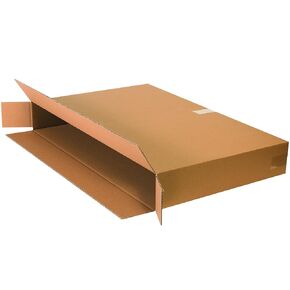 BF36524FOL Side Loading Corrugated Cardboard Shipping Boxes, 36" x 5" x 24", for Mirrors and Artwork, Kraft (Pack of 20)