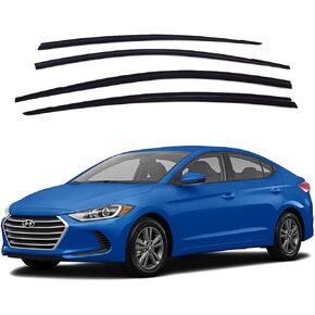 مجموعة أقنعة النافذة الواقية من المطر بشريط من AUTOCLOVER مكونة من 6 قطع لسيارة Hyundai Elantra 2021 2022 2023 2024 / عاكسات النوافذ، مظلات فتحات التهوية خارج القناة (مدخنة)