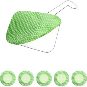 5-Pack Square Nano Microfiber Replaced Pads for XINDELL Windshield Brush, Chemical Spray Compatible, Washable Cotton Terry Car Cleaning Bonnets Clothes - 5" Diameter-Thick-Violet