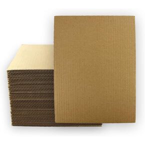 EcoSwift 8.5 x 11 x 0.12 Inch Lightweight Corrugated Cardboard Shipping Pads Bundle for Moving, Mailing, or Storage (100 Pack)