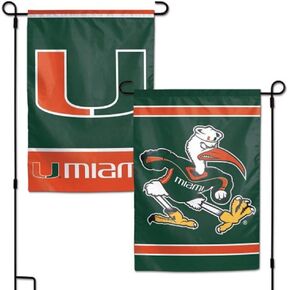 WinCraft NCAA Miami Hurricanes Garden Flag, 11"x15", Team Color
