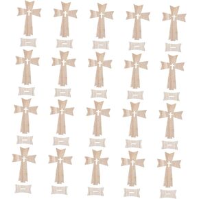COHEALI 20pcs Holiday Decorations Kid Crafts Outdoor Tabletop Decor Home Decor Crystal Decorations Sculpture Decor Kids Suits Outdoor Signs Jesus Figurine Holy Standing Statue Wooden Cross