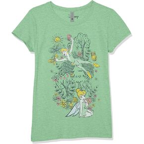 Disney Little, Big Tinkerbell Summer Time Girls Short Sleeve Tee Shirt