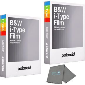 Polaroid Instant Color Film for i-Type Cameras 2 Pack, 16 Instant Photos, Works with Polaroid Now, Now+, I-2, & Lab, Bundle with a Lumintrail Cleaning Cloth
