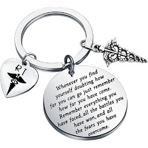 MAOFAED RT Keychain Respiratory Therapist Gift RT Student Gift RT Graduation Gift Inspirational Gift