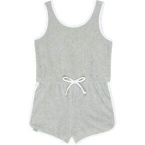 Barefoot Dreams CozyChic® Cozy Terry Romper (طفل صغير) Wave/Sea Salt 2-3 طفل صغير