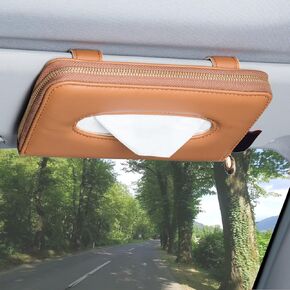 حامل مناديل السيارة، حامل مناديل واقي من الشمس، حامل قناع السيارة، حامل علبة مناديل للسيارة، صندوق مناديل تلقائي، حقيبة محفظة مناديل المقعد الخلفي، حامل صندوق مناديل جلد صناعي (رمادي) in Kuwait