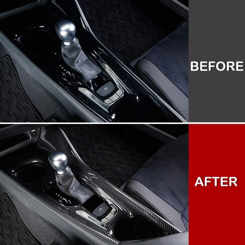 Kadore Interior Gear Shift Panel Trim Frame Cover for Toyota C-HR CHR 2018 2019 2020 2021 2022 2023 Carbon Fiber Style Left Hand Drive in Saudi Arabia