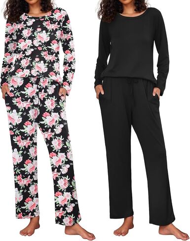 Ekouaer Pijamas De Mujer Para Frio Ropa De Dormir De Manga Larga in Saudi Arabia