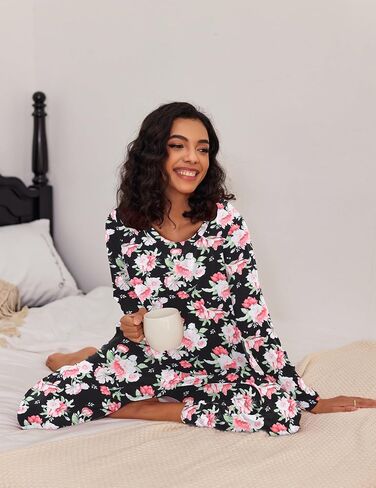Ekouaer Pijamas De Mujer Para Frio Ropa De Dormir De Manga Larga in Saudi Arabia