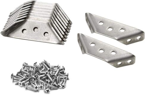 6Pcs 5.6 Inch Stainless Steel Corner Braces Joint Trapeziform Angle Code Brackets Support Bracket Fastener in Saudi Arabia