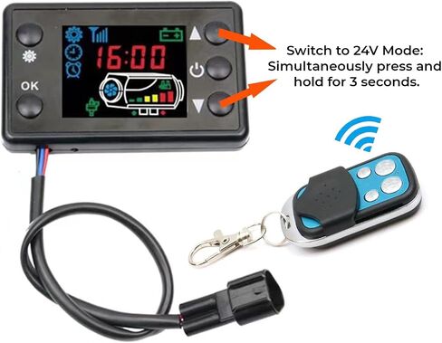 Universal Diesel Air Heater Controller LCD Monitor Thermostat Switch with Remote Control for 12V/24V 2kw/5kw/8kw Diesel Parking Heater in Saudi Arabia