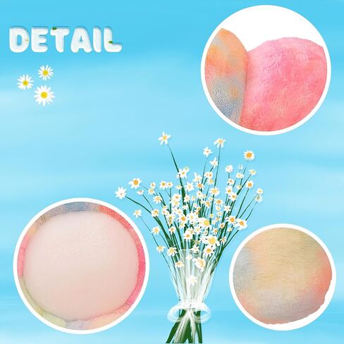 Flower Pillow Shaped Throw Pillow Smile Daisy Pillow Plant Blue Smiley Face Pillows Aesthetic Room Floor Cushion Decor for Teen Girls Sofa Bedroom Kids' Throw Pillows 17" in Saudi Arabia
