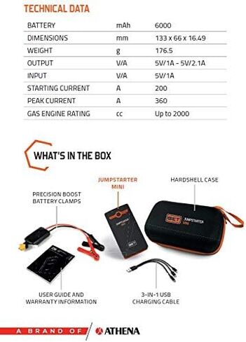 احصل على باور بانك صغير الحجم Jumpstarter بقدرة 6000 مللي أمبير في الساعة مع ضوء LED in Saudi Arabia