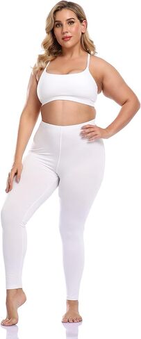 DESTTY Women's Plus Size Long Leggings Lightweight Stretchy Sports Yoga Pants Cropped Pants in Saudi Arabia