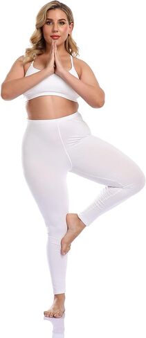 DESTTY Women's Plus Size Long Leggings Lightweight Stretchy Sports Yoga Pants Cropped Pants in Saudi Arabia