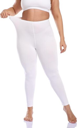 DESTTY Women's Plus Size Long Leggings Lightweight Stretchy Sports Yoga Pants Cropped Pants in Saudi Arabia