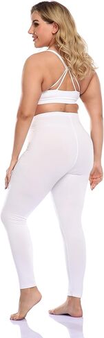 DESTTY Women's Plus Size Long Leggings Lightweight Stretchy Sports Yoga Pants Cropped Pants in Saudi Arabia
