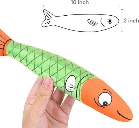 3PCS Catnip Toy, Bite Resistant Cat Toys Fish with Bell Inside, Interactive Kitten Exercise Kicker Toys for Indoor Cats in Kuwait