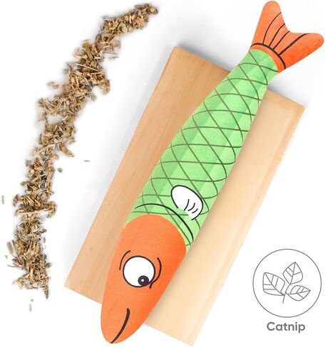 3PCS Catnip Toy, Bite Resistant Cat Toys Fish with Bell Inside, Interactive Kitten Exercise Kicker Toys for Indoor Cats in Kuwait