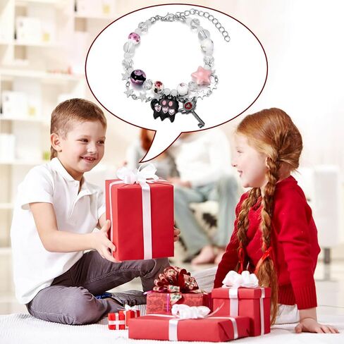 Hazbin Key Pendant Bracelet-Loser Baby BBF Matching Hazbin Cat Bracelet For Girls-Anime Inspired Cosplay Costume Bracelets For Hazbin Fans-Friendship Bracelets For Best Friend in Saudi Arabia