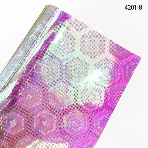 HYANG Transparent PVC Fragments Clear Holographic Vinyl Faux Leather Sheets 1 Roll 12" x 53" (30cm x 135cm) for DIY Bows Earrings Bags DIY Crafts Making in Saudi Arabia