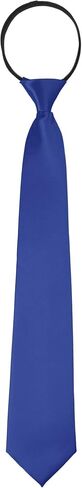 Solid Color Tie, Satin Shine Pretied Knot, Zipper Ties for Men Formal Casual in Kuwait