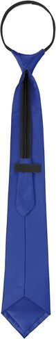 Solid Color Tie, Satin Shine Pretied Knot, Zipper Ties for Men Formal Casual in Kuwait