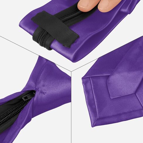 Solid Color Tie, Satin Shine Pretied Knot, Zipper Ties for Men Formal Casual in Kuwait