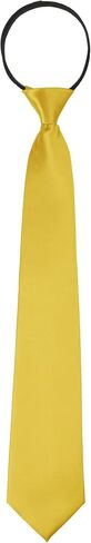 Solid Color Tie, Satin Shine Pretied Knot, Zipper Ties for Men Formal Casual in Kuwait