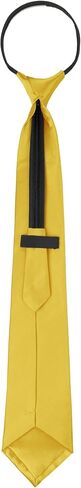 Solid Color Tie, Satin Shine Pretied Knot, Zipper Ties for Men Formal Casual in Kuwait