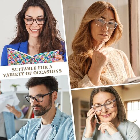 Przene 4 Pack Blue Light Blocking Reading Glasses,Readers for Women and Men with Spring Hinge in Kuwait