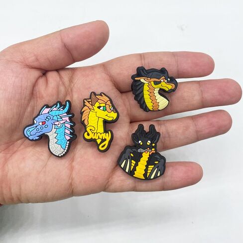 11PC Shoe Charms for Clog Slides SandalsCute Animal DragonShoe Charms For Party Gift Favors in Saudi Arabia