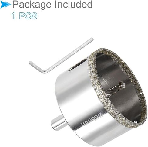 Diamond Hole Saws Drill Bits, 68mm / 2-5/8" Drilling Diameter, White Zinc Plated with Center Guide Drill Bit - (Applications: for Glass Ceramic Tiles Marble Stone) in Saudi Arabia