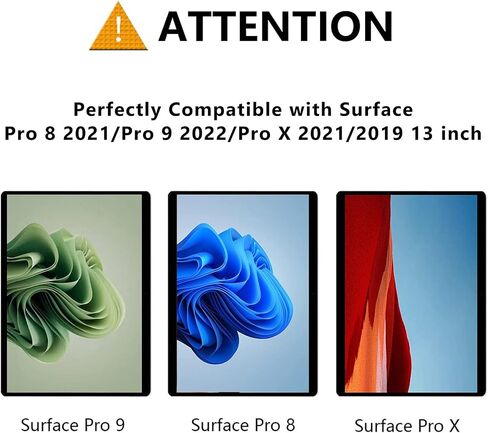 [عبوتان] واقي شاشة من الزجاج المقسى لجهاز Microsoft Surface Pro 8/Surface Pro X 13 بوصة، سهل التركيب، مقاوم للخدش، واقي شاشة لمس لطيف in Kuwait