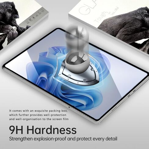[عبوتان] واقي شاشة من الزجاج المقسى لجهاز Microsoft Surface Pro 8/Surface Pro X 13 بوصة، سهل التركيب، مقاوم للخدش، واقي شاشة لمس لطيف in Kuwait