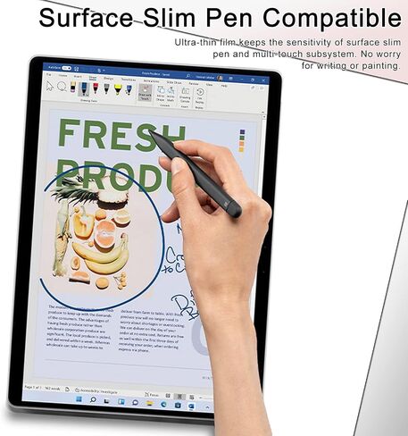 [عبوتان] واقي شاشة من الزجاج المقسى لجهاز Microsoft Surface Pro 8/Surface Pro X 13 بوصة، سهل التركيب، مقاوم للخدش، واقي شاشة لمس لطيف in Kuwait
