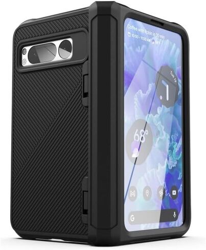 حافظة متينة 2 في 1 لهاتف Google Pixel Fold مع واقي شاشة زجاجي مدمج وحافظة حزام من النايلون in Saudi Arabia