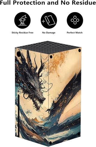 PlayVital Tempest Dragon Custom Vinyl Skins for Xbox Core Wireless Controller, Wrap Decal Cover Stickers for Xbox Series X Console Controller in Saudi Arabia
