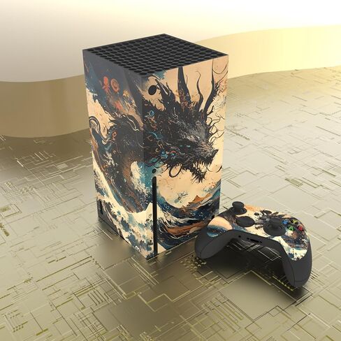 PlayVital Tempest Dragon Custom Vinyl Skins for Xbox Core Wireless Controller, Wrap Decal Cover Stickers for Xbox Series X Console Controller in Saudi Arabia