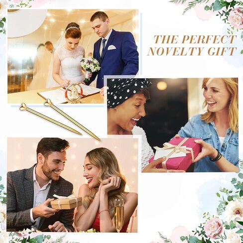 Thenshop 24 Pcs Heart Shaped Pens Retractable Metal Cute Pens 1.0 mm Black Ink Ballpoint Decorative Pens Engagement Gifts for Women School Office Wedding Bridal Shower Baby Shower(Gold) in Saudi Arabia
