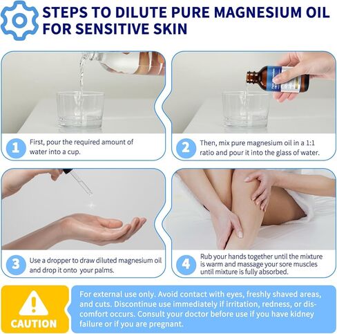 Magnesium Spray - Pure Magnesium Oil - Natural Deodorant -Topical Magnesium Chloride Oil Spray 2.0 fl.oz in Kuwait