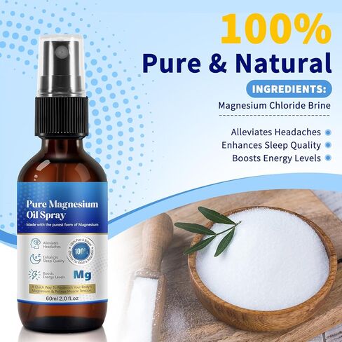 Magnesium Spray - Pure Magnesium Oil - Natural Deodorant -Topical Magnesium Chloride Oil Spray 2.0 fl.oz in Kuwait