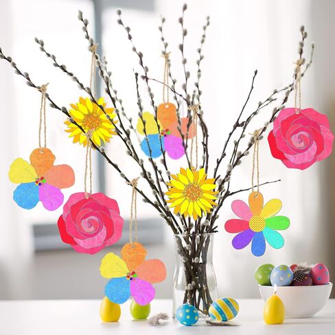 Kathfly 100 Pieces Flowers Unfinished Wooden Cutouts for Crafts Sunflower Wood Slices Flower Wooden Paint Crafts for Kids Painting, DIY Crafts Painting Tags Wedding Home Decorations in Saudi Arabia