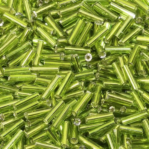Glass Bugle Beads Penta Angel 1100Pcs /50g Mini Long Tube Seed Beads 2×6mm Small Craft Loose Spacer Beads for Earring Bracelets Necklace Waist Beads Jewelry Making (Gold) in Saudi Arabia