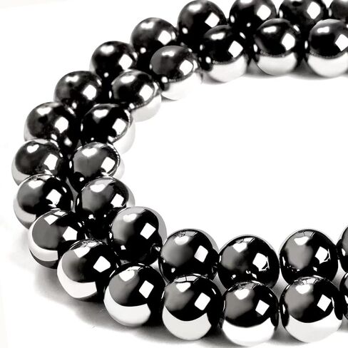 100pcs 8mm Black Hematite Beads Natural Gemstone Beads Round Loose Beads for Crafting and Jewelry Making in Saudi Arabia
