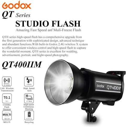 GODOX QT400IIM Studio Strobe Flash Light 400W Professional Photography Studio Lights Monolight Modeling Lamp for Studio Portrait Photography (QT400IIM) in Saudi Arabia