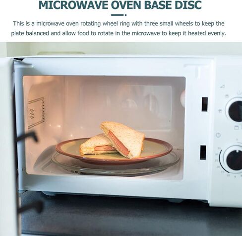 SOLUSTRE Microwave Turntable Ring Triple Arm Rotating Ring Roller Holder Glass Plate Tray Support Microwave Oven Tray Replacement Accessories for Microwave Oven 14MM in Saudi Arabia